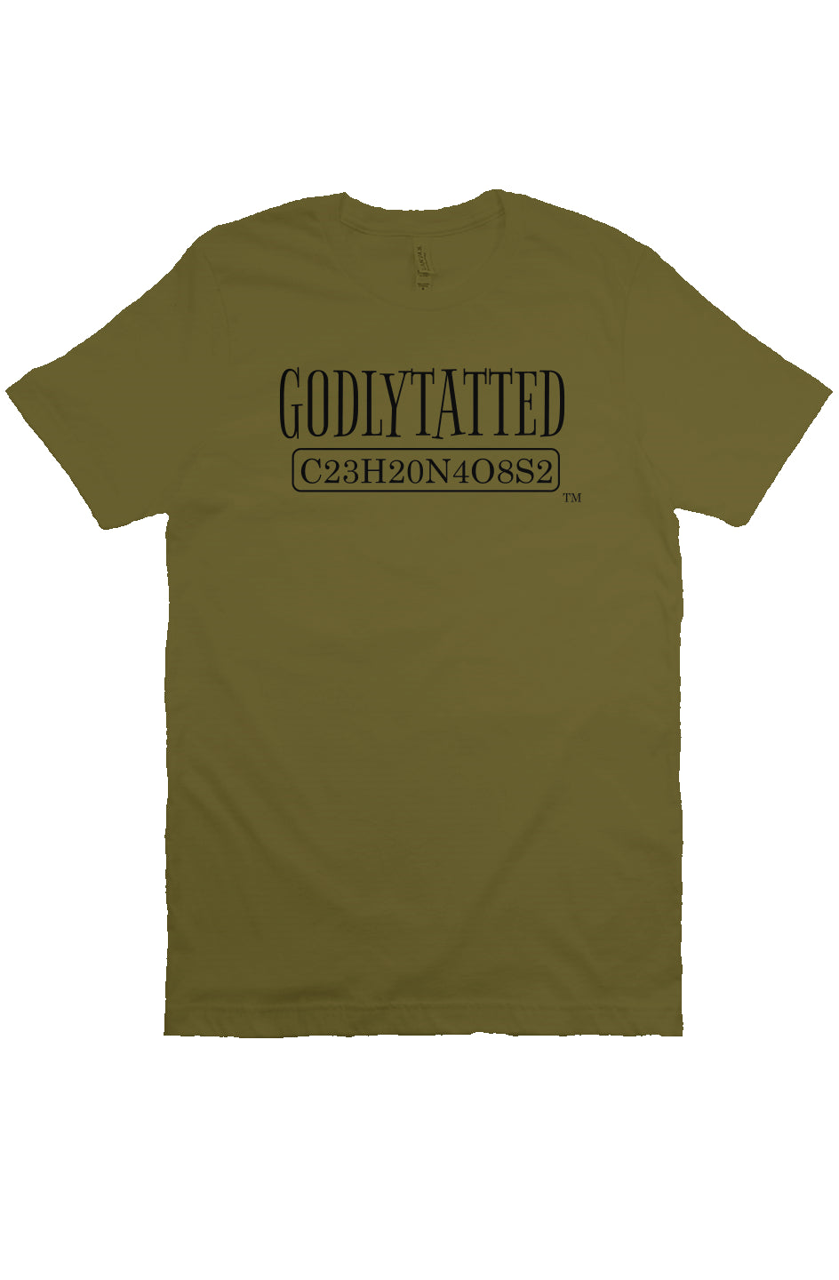 godlytatted - adult - Olive - Black logo