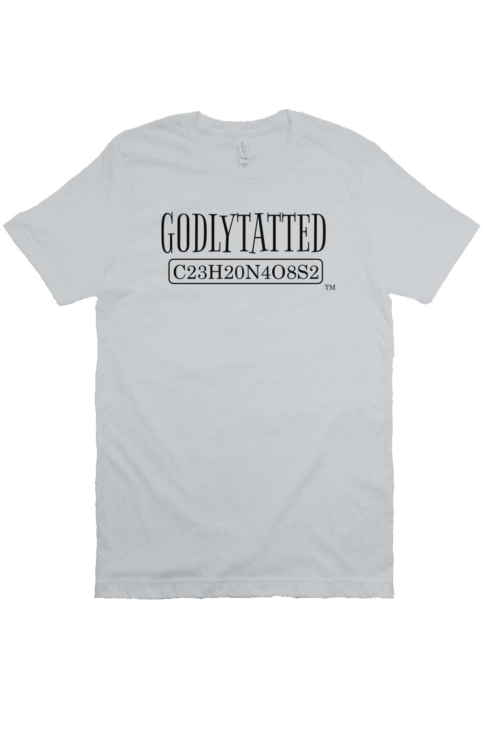 godlytatted - adult - silver - Black logo