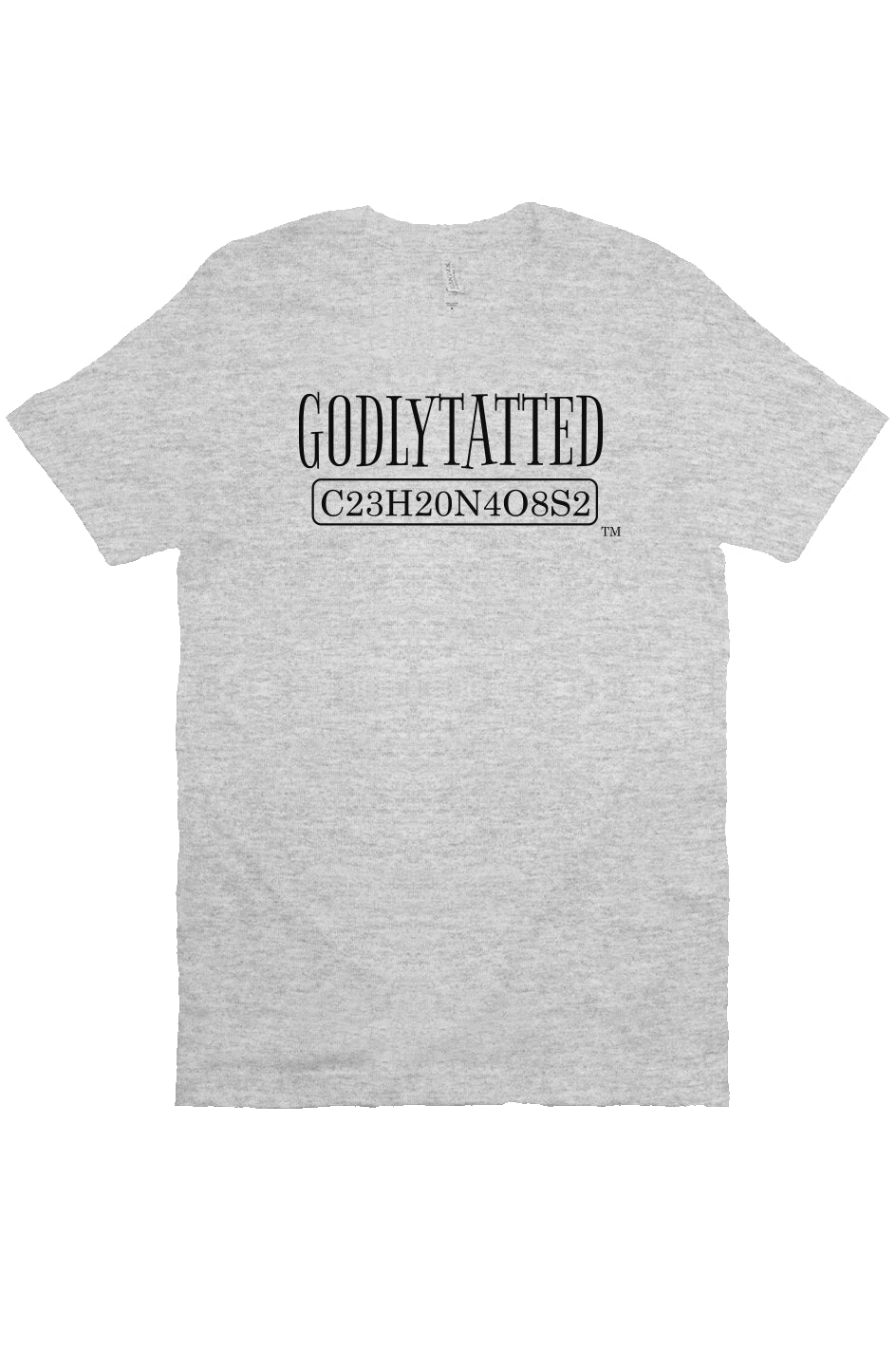 godlytatted - adult - athletic heather - Black log