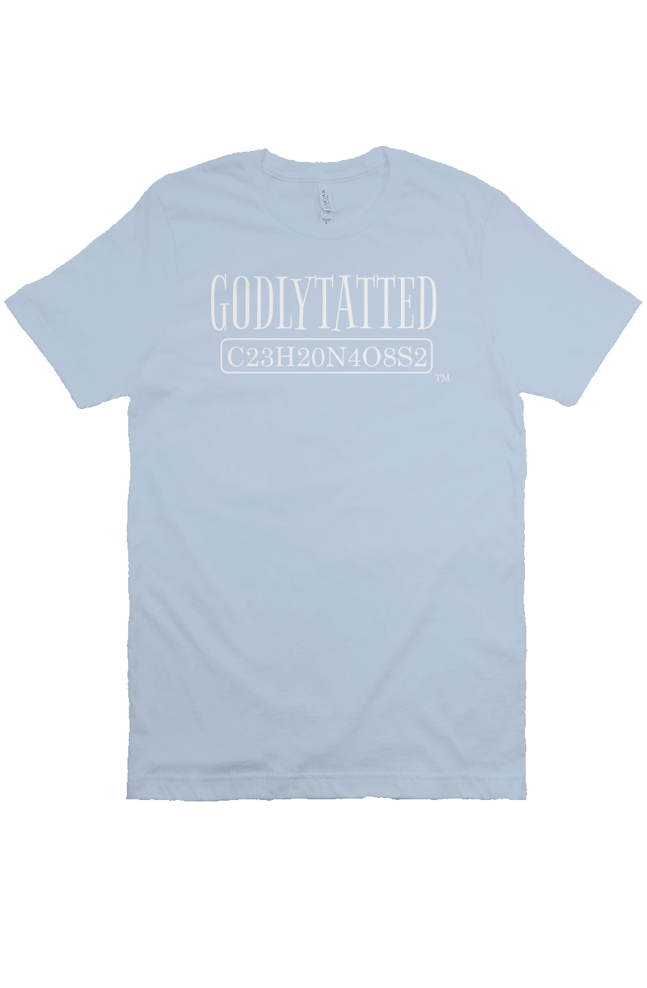 Godlytatted - Adult - Light Blue - White Logo