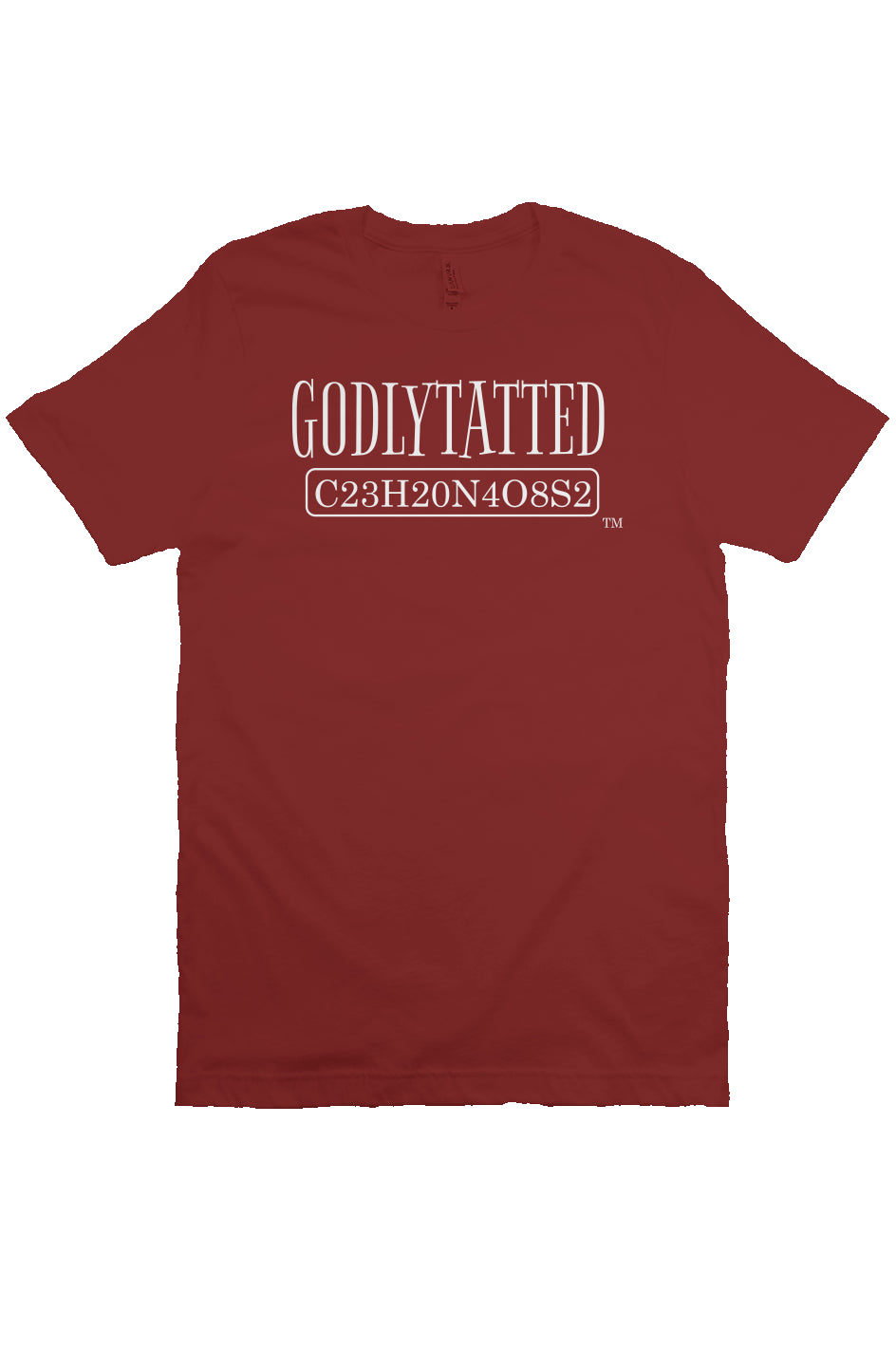 Godlytatted - Adult - Cardinal - White Logo