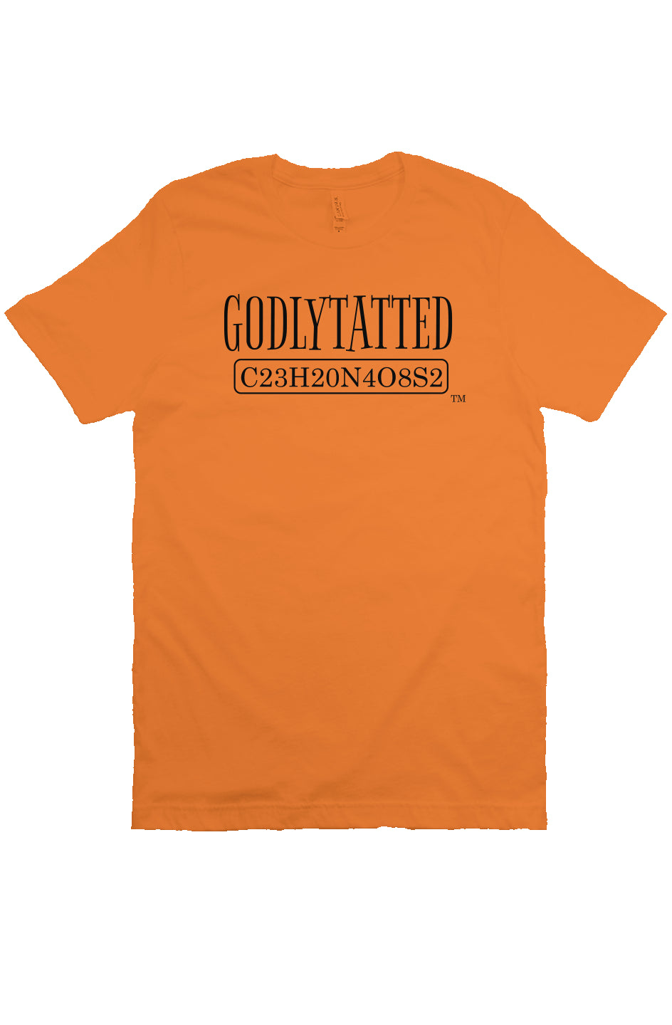 godlytatted - adult - orange - Black logo