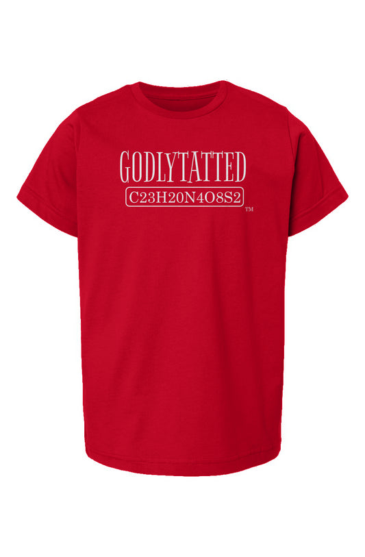 godlytatted - kids - red - white logo