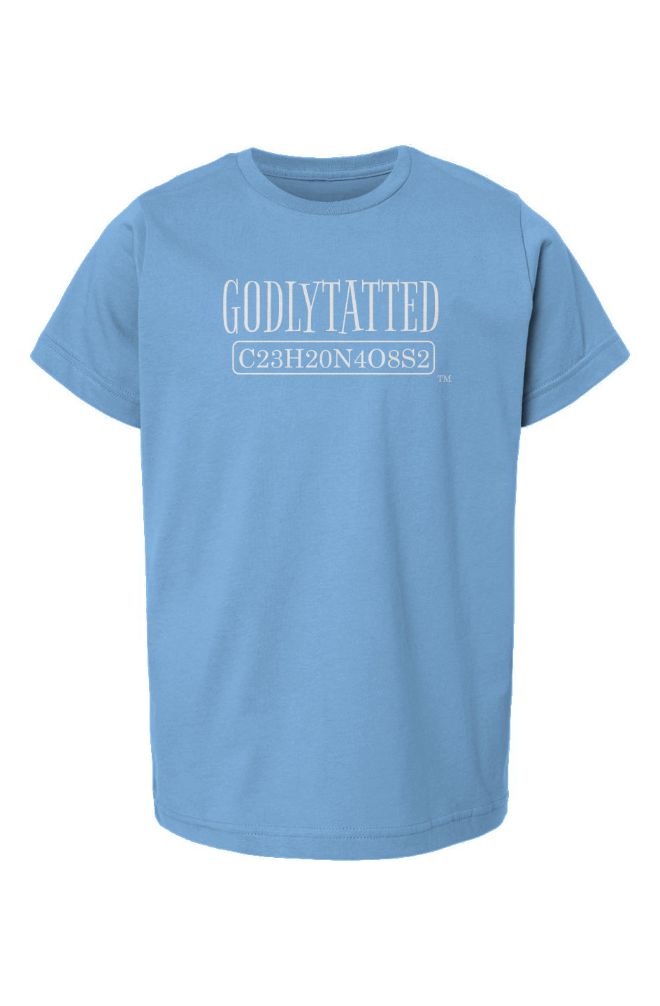 godlytatted - kids - Light blue - white logo