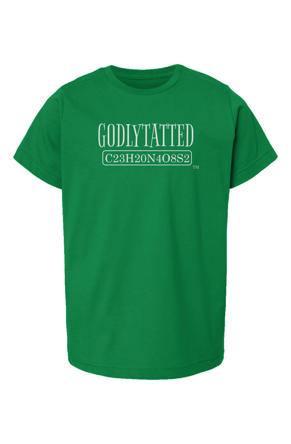 godlytatted - kids - Vintage Green - white logo