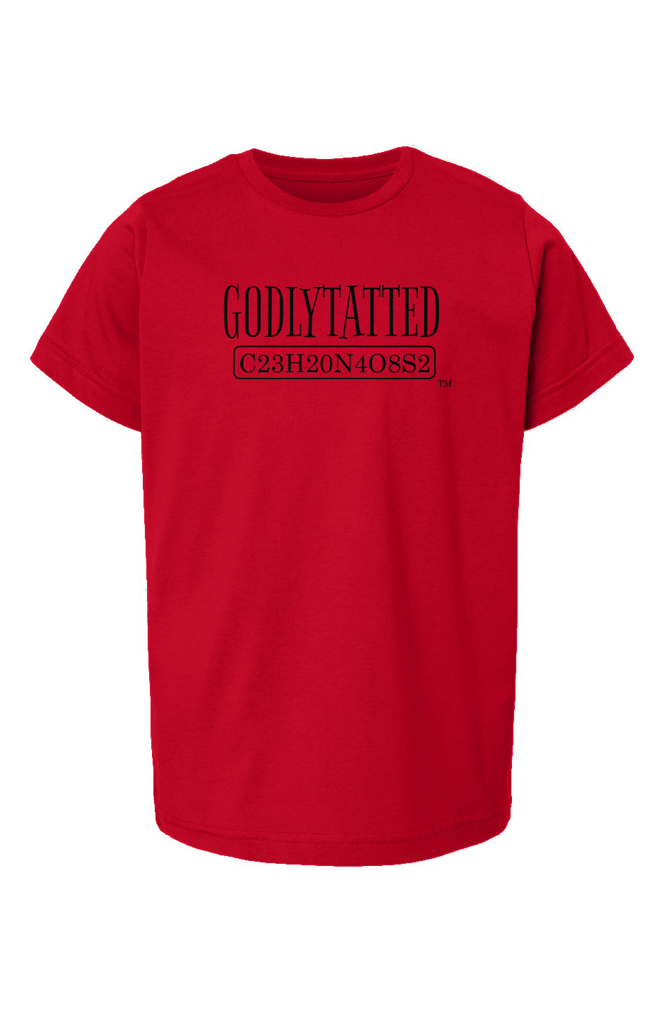 godlytatted - kids - Red - Black logo